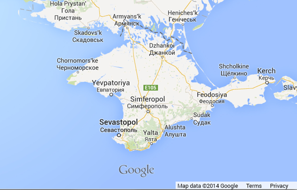 Google Maps - Crimea 2014