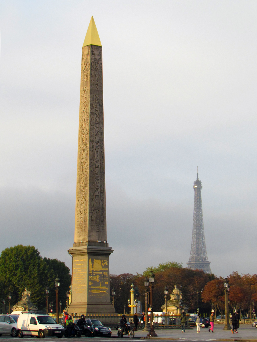 The Luxor Obelisk with Eiffel Tower in background - Photo by Eric F. Frazier