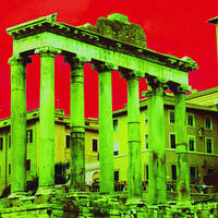 The Temple of Saturn ruins--the epicenter of Saturnalia