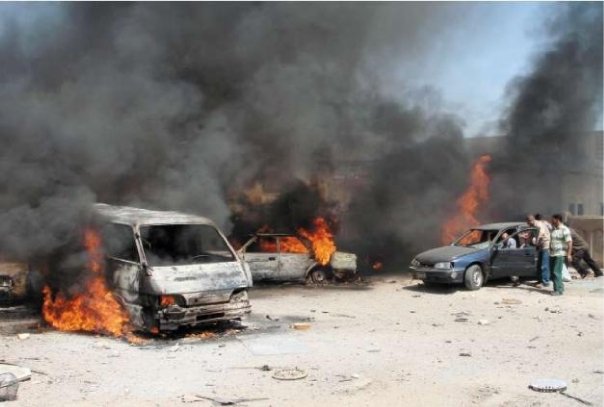 After a VBIED Iraq War 2007-2008. Driverless car bombs, guided remotely to their targets, could become a reality.
