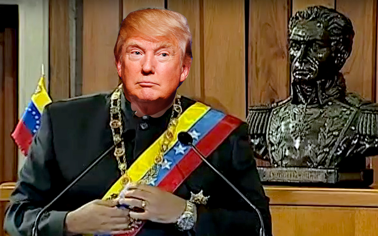 Donald Trump is no Nicholas Maduro, but Trump is a corrupt leader who would clearly ike to be a dictator if he could.