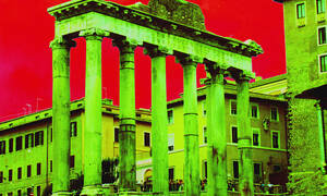 The Temple of Saturn ruins--the epicenter of Saturnalia